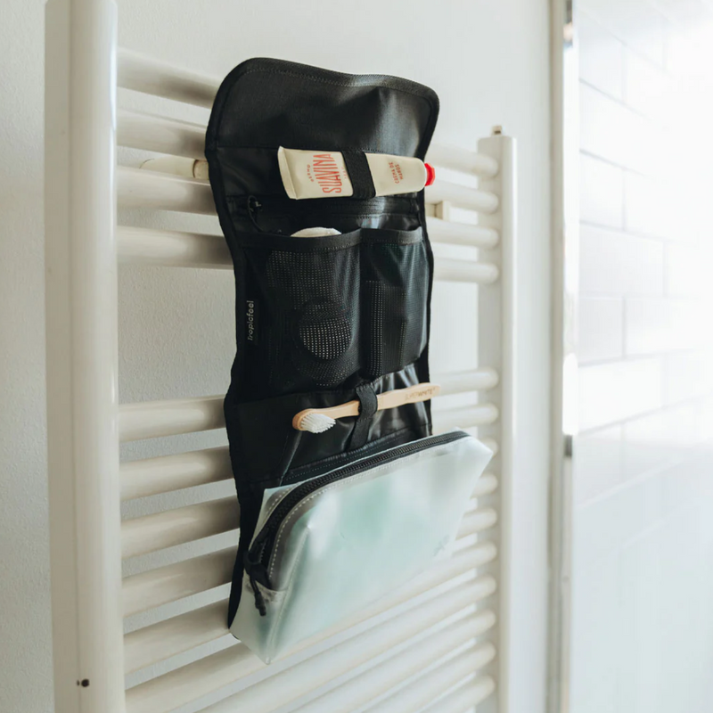 Roll Up Toiletry All Black