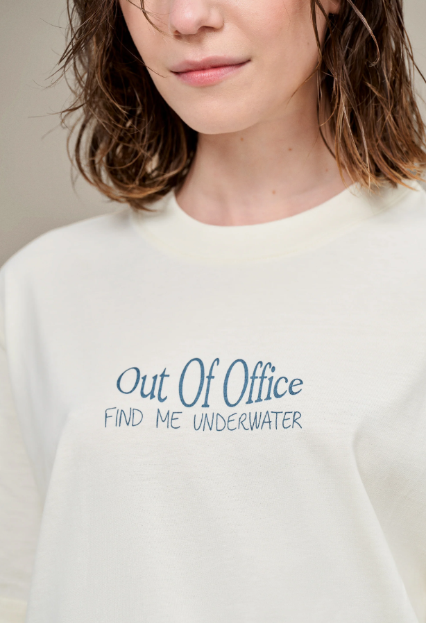 OOO™ Find Me Underwater Tee- Cream White